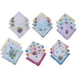 Maxbell 2x18 Pieces Women Soft Cotton Handkerchiefs Wedding Party Hankie Kerchiefs