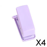Maxbell 4xMini Single Hole Puncher Punch Handheld for Paper Handcraft Clipboard Sturdy Purple