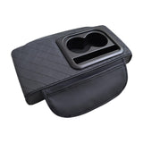 Maxbell Car Armrest Cushion Multifunctional Car Armrest Box Cover for Suvs Auto Black