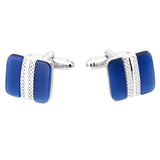 Maxbell Blue Cufflinks Cuff Links Tie Clips Necktie Wedding Men Boy Groomsman Gift