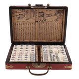 Maxbell Chinese Antique Mahjong Board Game 144 Mahjong in 23x16.2x4.5cm Wooden Box - Aladdin Shoppers