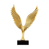 Eagle Statue Centerpiece Collectible Tabletop Ornament for Home Office Shelf Golden