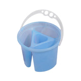Paint Brush Washing Bucket with Brush Holder Painting Water Cup Water Barrel Blue