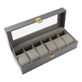 Maxbell Watch Box for Men Giftable Jewelry Organizer Box for Business Rings Bracelet 6 slots
