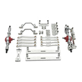 Maxbell 1/16 RC Car Upgrade Spare Kit Metal Front and Rear Axle Assembly for C64 DIY argent