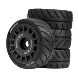 Maxbell 4 Pieces RC Wheels Tires Upgrade Easy Installation Accessories for 1:10 XV02 Black