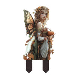 Maxbell 2D Flat Fairy Scene Garden Stake Flower Pot Stake for Backyard Fence Outside