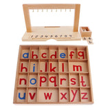Maxbell Kids Movable Alphabets Box Letters + 1-9 Beads Bar Hanging Frame Toys Gifts
