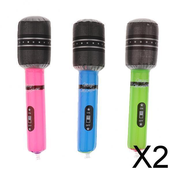 Maxbell 2x3 Inflatable Microphones for Kids Two Colors