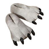 Maxbell Paw Slippers Ladies Anti Skid Sole Novelty Casual Cozy Plush Animal Slippers B