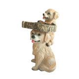 Maxbell Resin Golden Retriever Statue Birdbath for Courtyard Balcony Cute Decorative