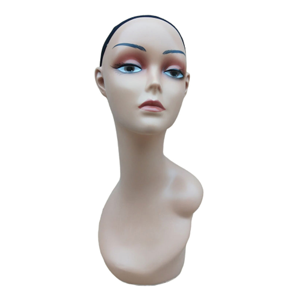 Maxbell Maxbell Stable Female Mannequin Head Wig Hat Jewelry Headphone Display Stand Models