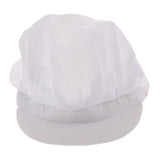6Pcs Cook Adjustable Kitchen Baker Chef Elastic Cap Hat Catering White+Pink