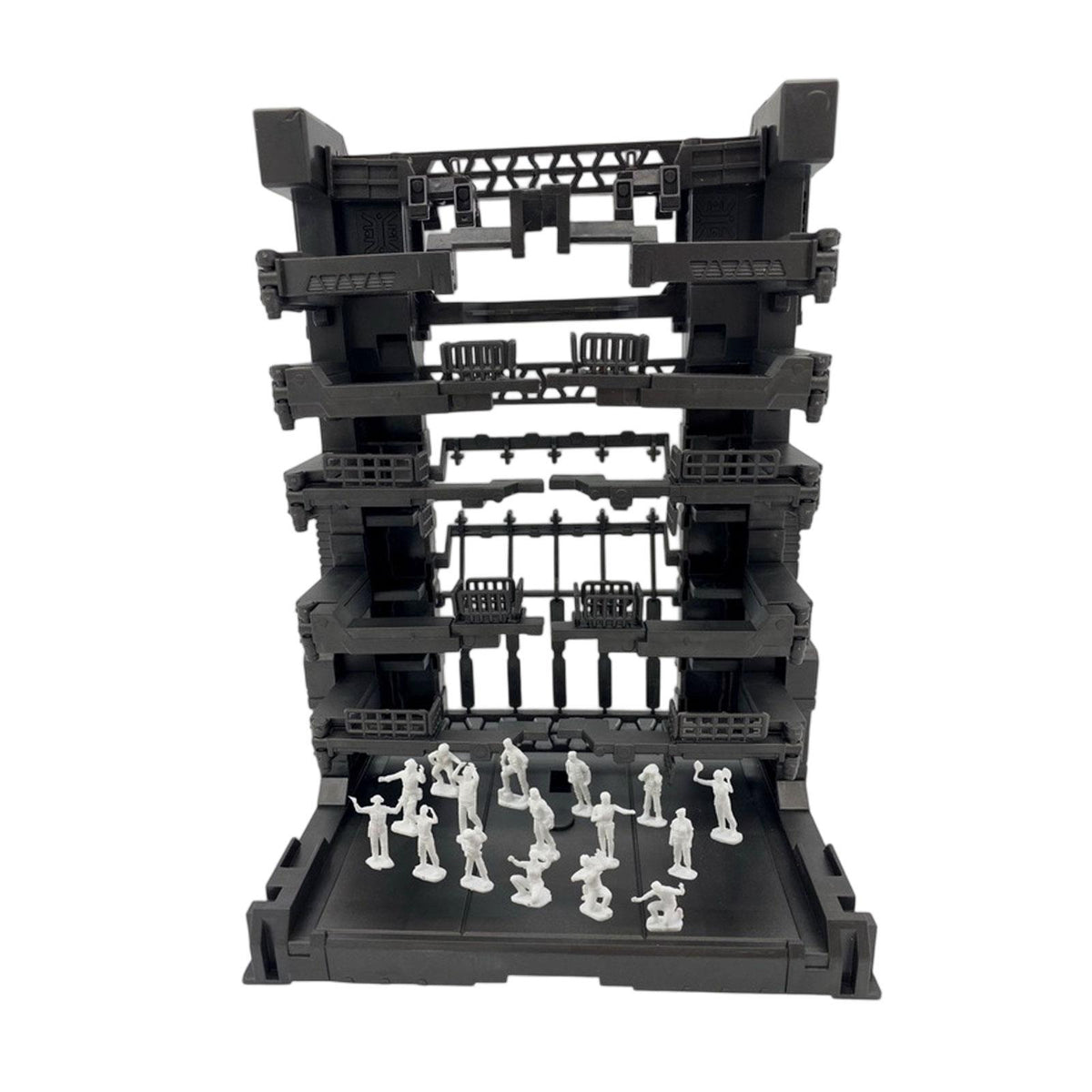 Maxbell Interlocking Display Base DIY Robot Machine Nest Action Figure Display Stand 16.5x11.5x21.5cm Black