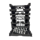 Maxbell Interlocking Display Base DIY Robot Machine Nest Action Figure Display Stand 16.5x11.5x21.5cm Black