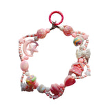 Maxbell Keychain Lovely Car Key Charm Cellphone Keychains Phone Charm for Girls Gift Pink