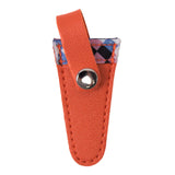 Maxbell Crafts Scissors Case PU Leather Sewing Tool Embroidery Scissors Storage Case Orange