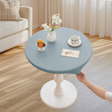 Maxbell Table Cloth Stretchable Oil Anti Table Cover for Picnic Patio Wedding Blue Diameter 70 cm