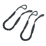 Maxbell Stretchable Bungee Dock Line Marine Mooring Rope for Boat C Black 2Pcs - Aladdin Shoppers