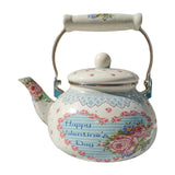 Maxbell Enamel Tea Kettle Multiuse with Handle 2.5L Teapot for Party Restaurant Home Style C