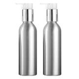 Maxbell Maxbell 2x Empty Makeup Shampoo Pump Bottles Aluminum Cream Lotion Containers 150ml