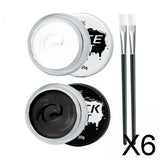 Maxbell 6xWhite and Black Face Body Paint Face Painting Pigment for Club Party Prom