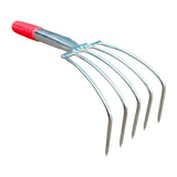 Maxbell Hand Rake Small Loosening Soil Cultivator Soil Tiller for Seaside Patio Lawn 5 tooth