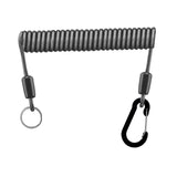 Maxbell Fishing Lanyard Coil Lanyard Security Leash Professional Fishing Pole Tether black 2m