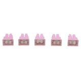 Maxbell 3x 5 Pieces Car FLF-S Standard Female Push In Cartridge Fuses 30AMP 32V Pink