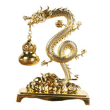 Maxbell Chinese Incense Burner Dragon Themed Hanging Furnace for Wedding Spa Office Gold