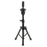 Maxbell Cork Canvas Block Mannequin Model Head Wigs Making Display with Tripod Stand