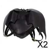 Maxbell 2xBlack Bat Wings Backpack Goth Punk Lace Wing Shoulder Bag Leather Rucksack