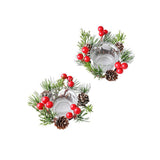 Maxbell Christmas Candle Rings Wear Resistant Candle Garlands for Party Home Wedding