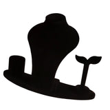 Maxbell Necklace Display Mannequin Jewelry Stand for Dresser Countertop Retail Store Black