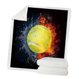 Maxbell Soft Comfortable Digital Printing Flannel Blanket Sofa Throw  Water Fireball