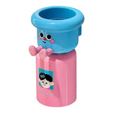 Maxbell Toothbrush Cup and Holder Wall Mounted No Punching Household Toothpaste Rack blue pink