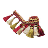 Maxbell Polyester Fringe Sewing Trim Polyester Tassel for Curtain Lampshade Quilting red