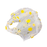 Maxbell Embroidery Flower Handbag Reusable Grocery Bag for Travel Camping Women Girl Yellow
