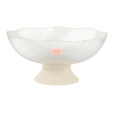 Maxbell Decorative Pedestal Bowl Drainage for Drawing Room Banquet Family Gatherings White
