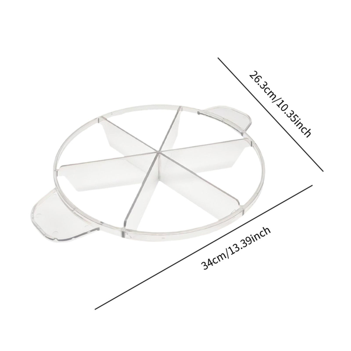 Maxbell Cake Slicer for Even Slices Cake Portion Marker for Pastry Baking Restaurant 6 Slices Clear