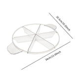 Maxbell Cake Slicer for Even Slices Cake Portion Marker for Pastry Baking Restaurant 6 Slices Clear