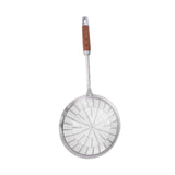 Maxbell Strainer Ladle Oil Filter Versatile Wooden Handle Kitchen Tool Skimmer Spoon 17.5cmx41cm