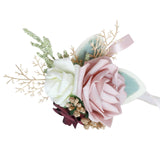 Rose Corsage Bracelet Wrist Corsage Rose Boutonniere for Bride, Prom White