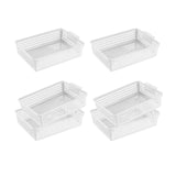 Maxbell 6 Pieces Storage Baskets Hollow Design Container for Cosmetics Snacks Closet White