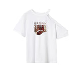 Maxbell Maxbell Women's T Shirt Summer Casual Neck Tee for Street Walking Beach L