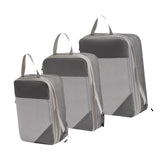 Maxbell Maxbell 3Pcs Compression Packing Cubes Compression Storage Bags for Vacation Outdoor Gray