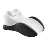 Maxbell Wedge Prone Pillow Memory Foam Back Cushion for Apartment Office Watching TV black and white