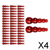 Maxbell 4x50Pcs Stacked Fishing Beads Kit Fishing Lures Tackle for Perch Trout Walleye Red