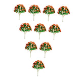 Maxbell 10 Pieces Miniature Trees Train Scenery DIY Crafts Railroad Artificial Trees 11cmx8cm