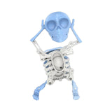 Maxbell Spring Wind up Dancing Skeleton Man Luminous Funny for Kids Home Decor Gifts Blue White